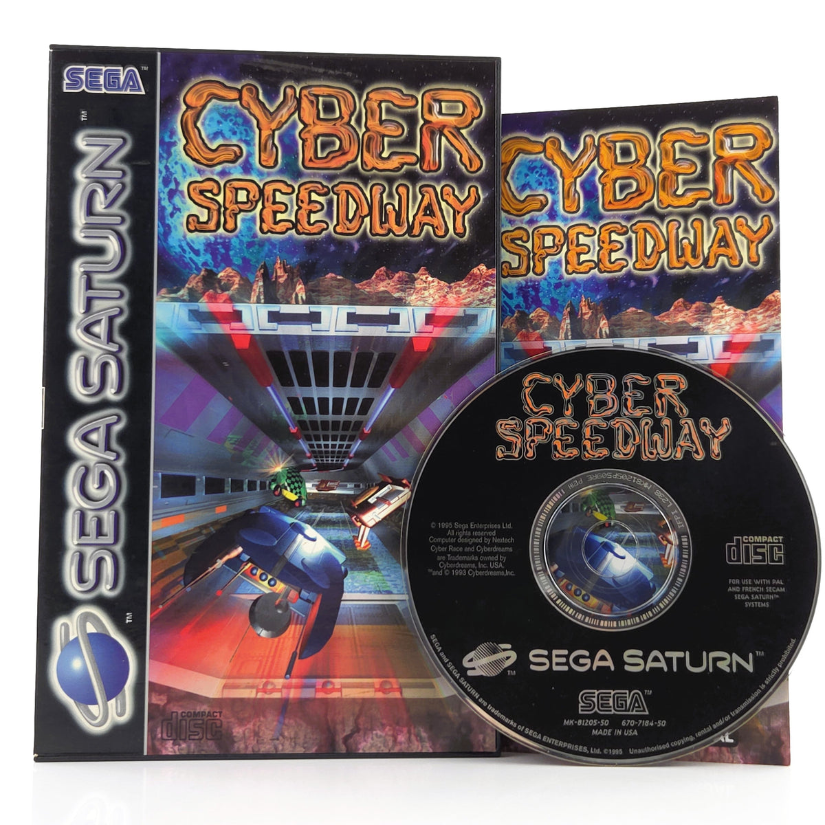 Sega Saturn Spiel Cyber Speedway PAL OVP Anleitung CD