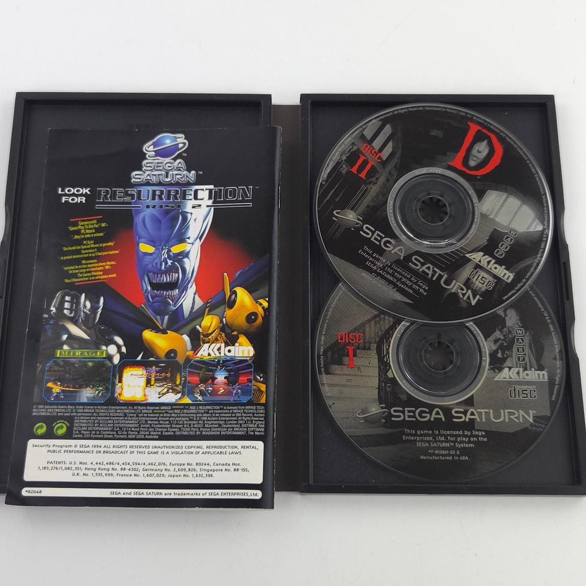 Sega Saturn Spiel D Horror OVP Anleitung PAL EUR CD
