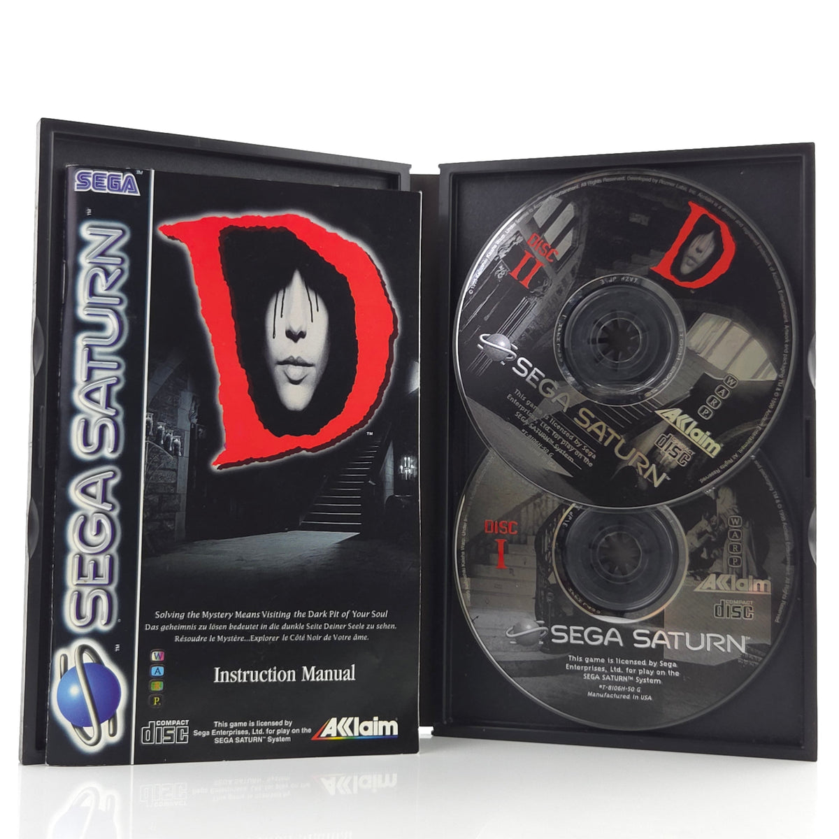 Sega Saturn Spiel D Horror OVP Anleitung PAL EUR CD