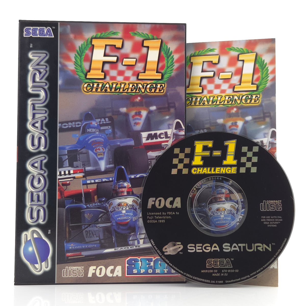 Sega Saturn Spiel F1 Challenge OVP Anleitung PAL EUR