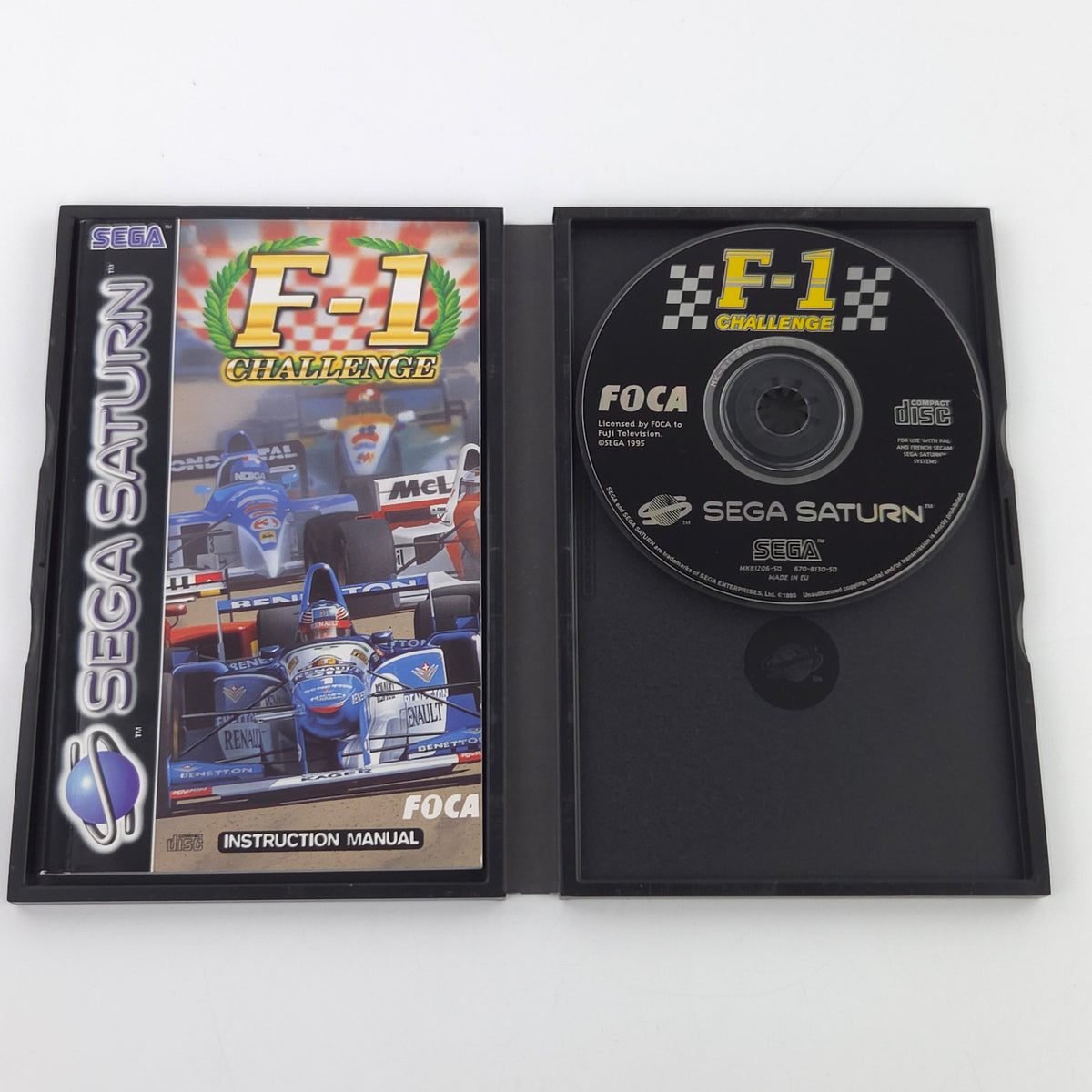 Sega Saturn Spiel F1 Challenge OVP Anleitung PAL EUR