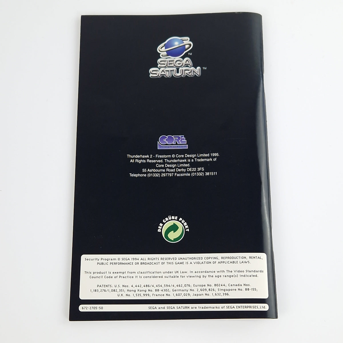 Sega Saturn Spiel – Firestorm Thunderhawk 2 OVP PAL