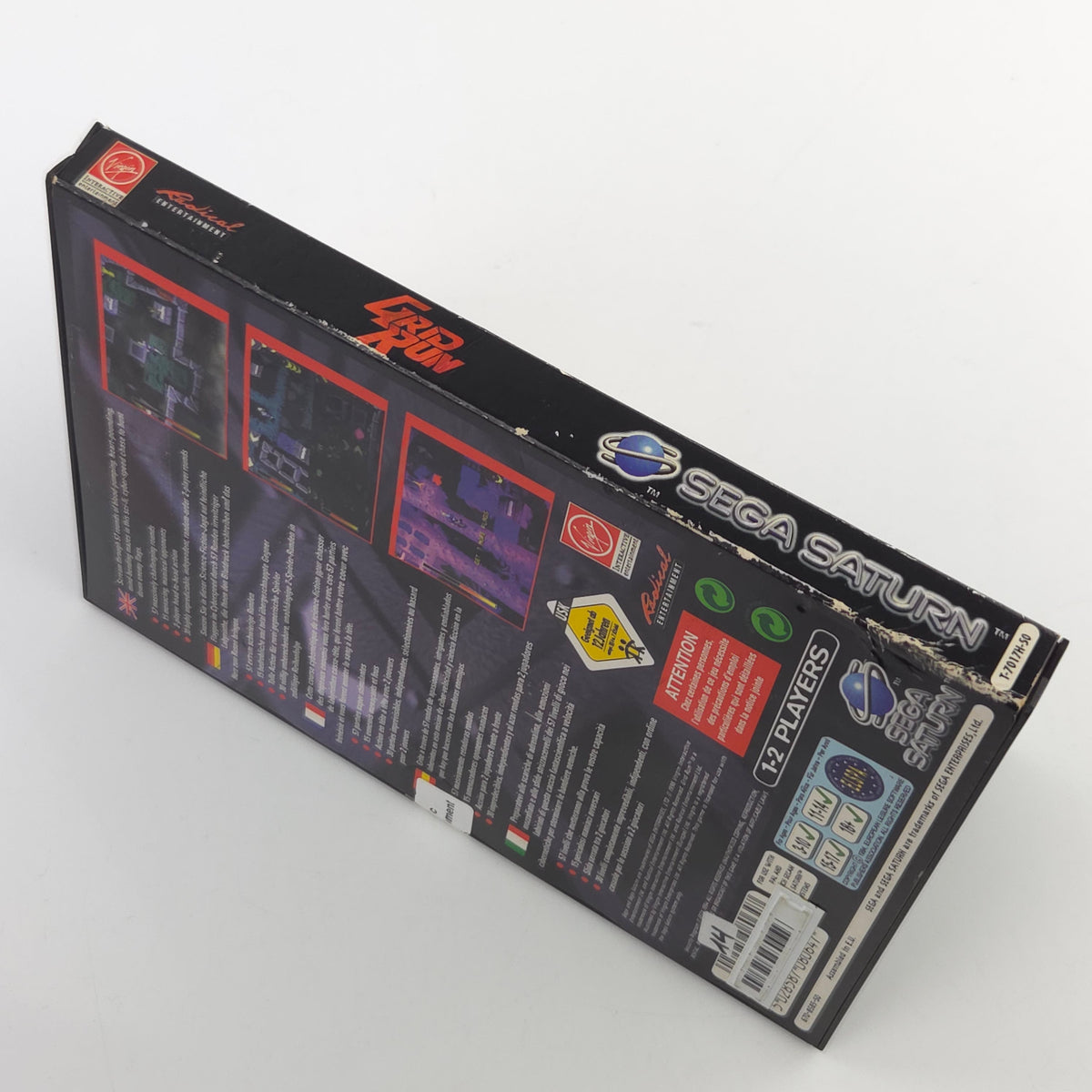 Sega Saturn Spiel Grid Run OVP Anleitung PAL Virgin
