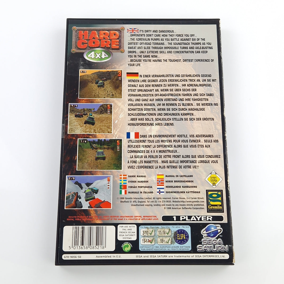 Sega Saturn Spiel – Hard Core 4x4 CD OVP PAL