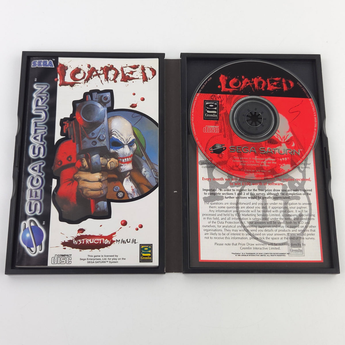 Sega Saturn Spiel Loaded OVP Anleitung CD PAL EUR