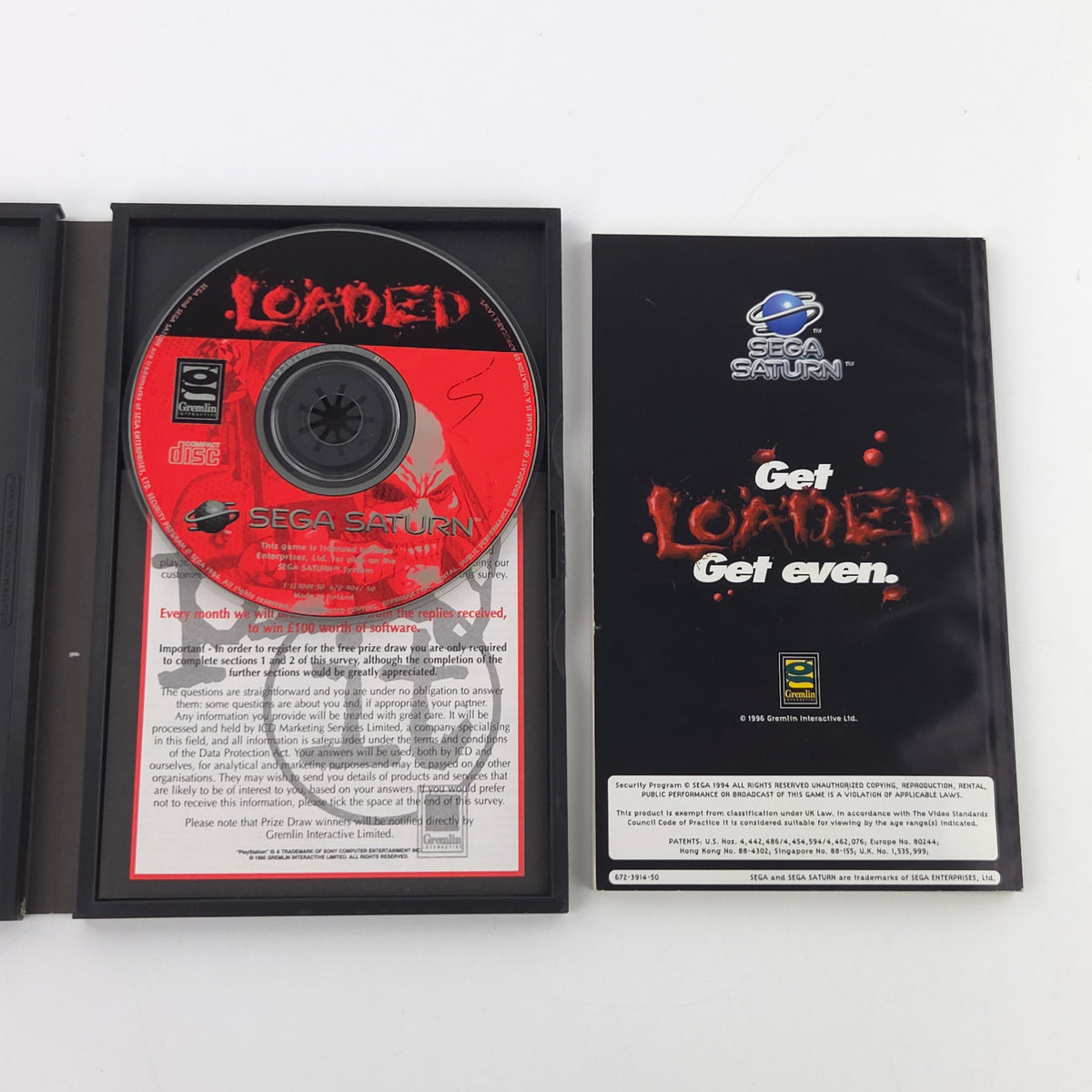 Sega Saturn Spiel Loaded OVP Anleitung CD PAL EUR