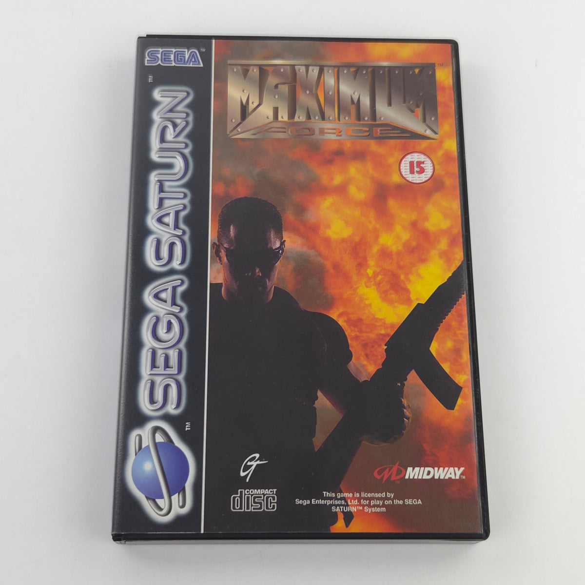 Sega Saturn Spiel Maximum Force OVP CD PAL EUR USK18