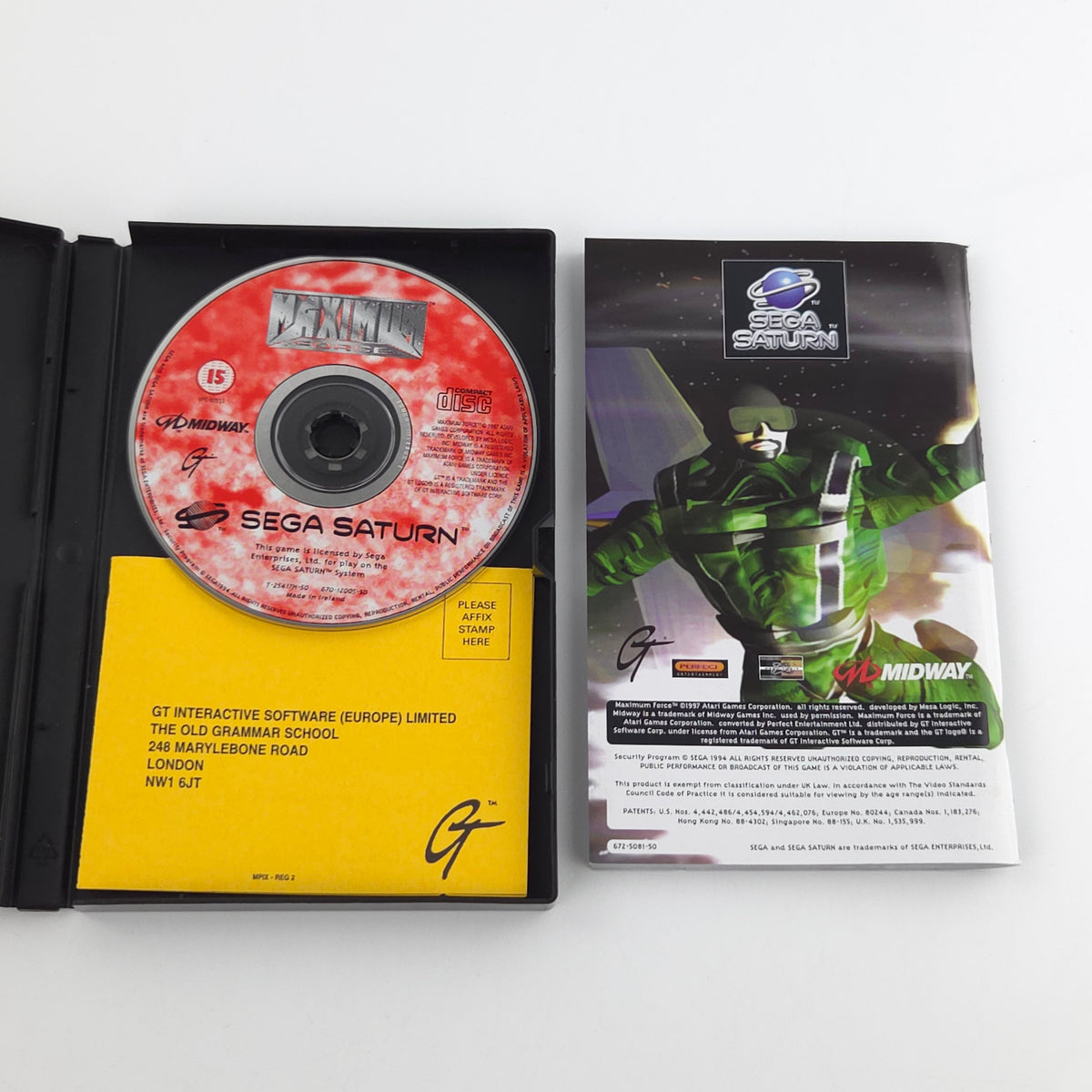 Sega Saturn Spiel Maximum Force OVP CD PAL EUR USK18