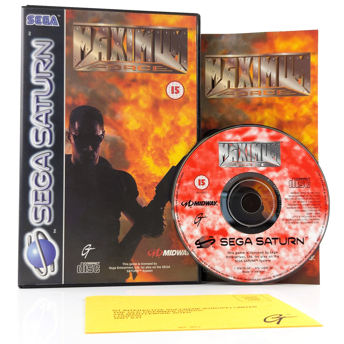 Sega Saturn Spiel Maximum Force OVP CD PAL EUR USK18