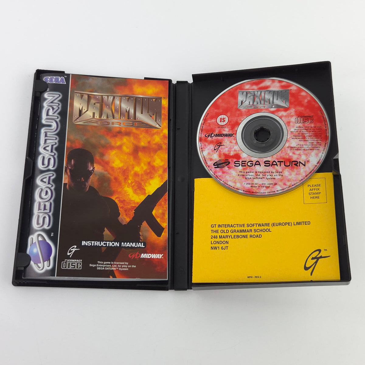 Sega Saturn Spiel Maximum Force OVP CD PAL EUR USK18