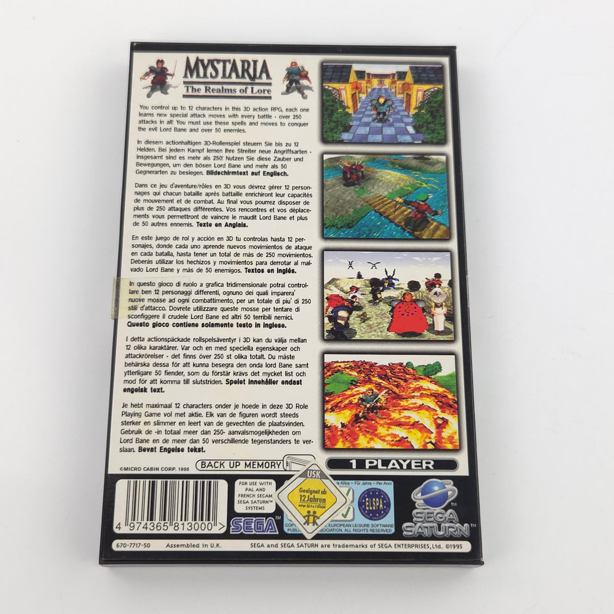 Sega Saturn Spiel Mystaria Realms of Lore OVP PAL EUR