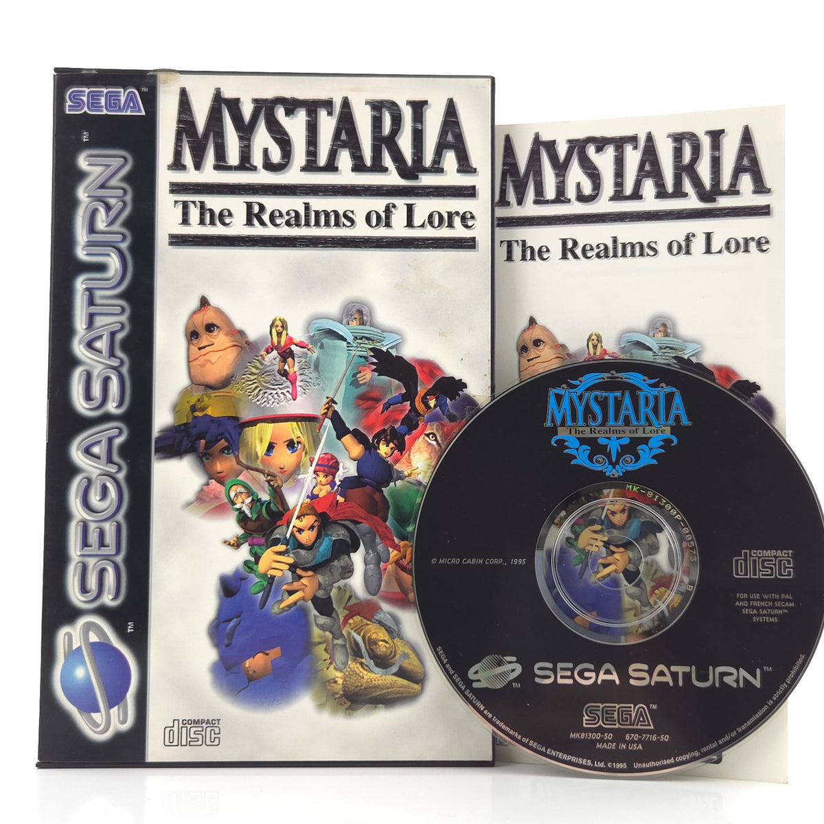 Sega Saturn Spiel Mystaria Realms of Lore OVP PAL EUR