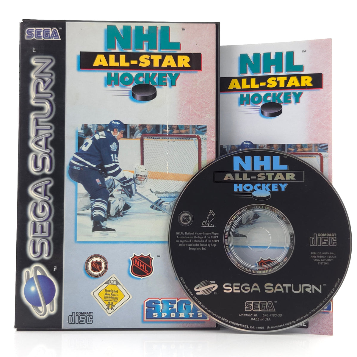 Sega Saturn Spiel NHL All-Star Hockey OVP PAL EUR CD