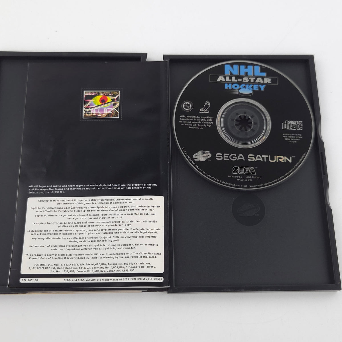 Sega Saturn Spiel NHL All-Star Hockey OVP PAL EUR CD