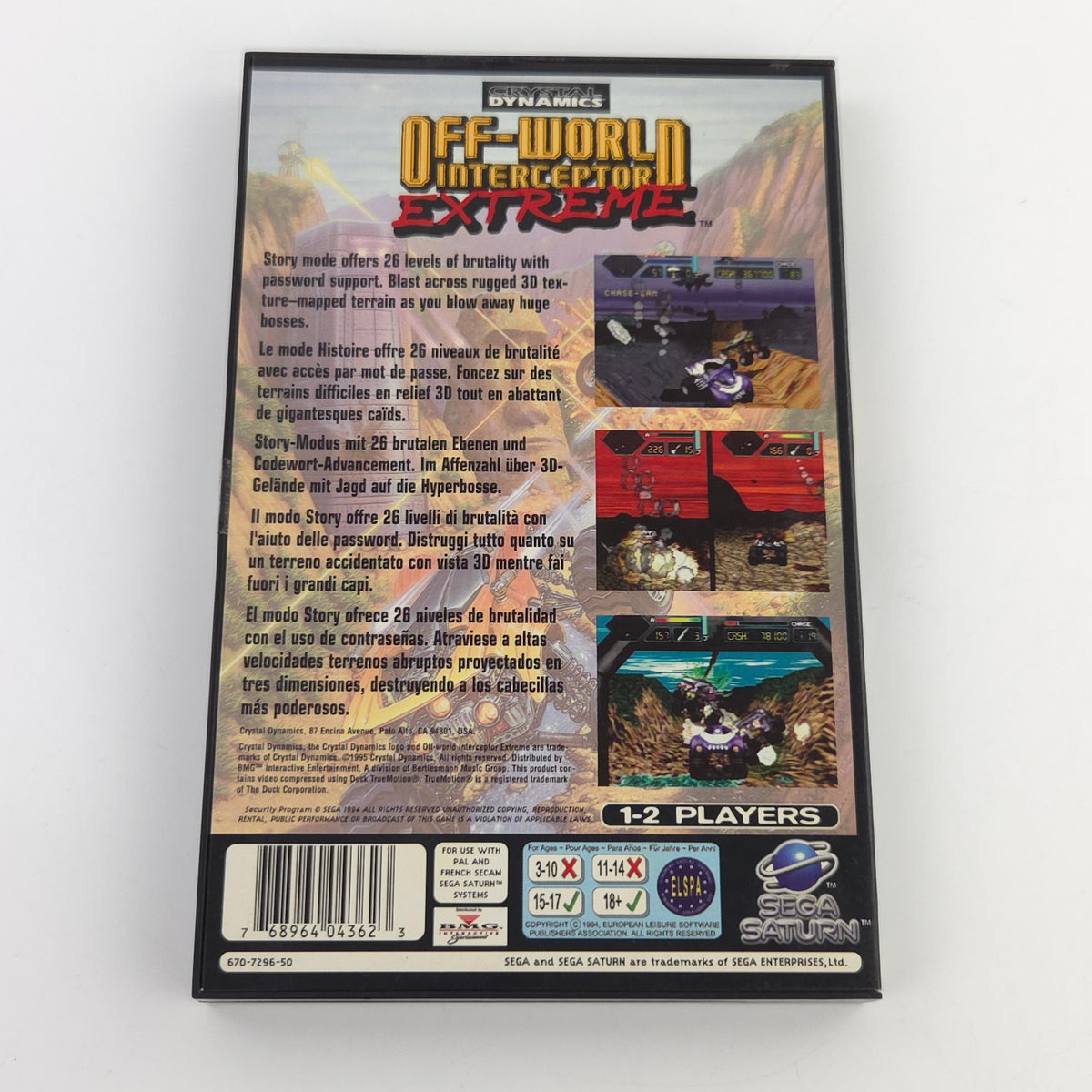 Sega Saturn Spiel Off-World Interceptor Extreme OVP PAL