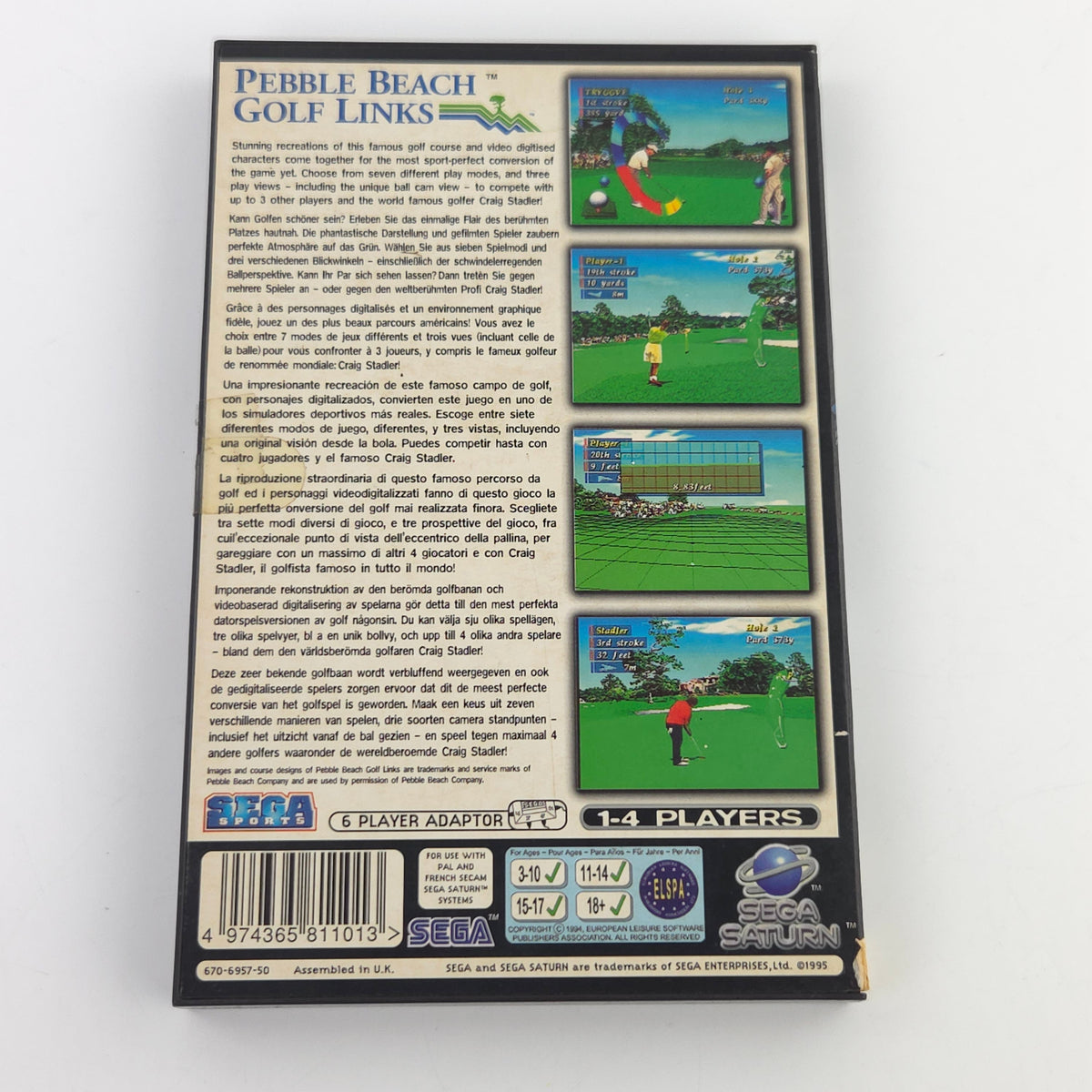 Sega Saturn Spiel Pebble Beach Golf Links OVP PAL EUR