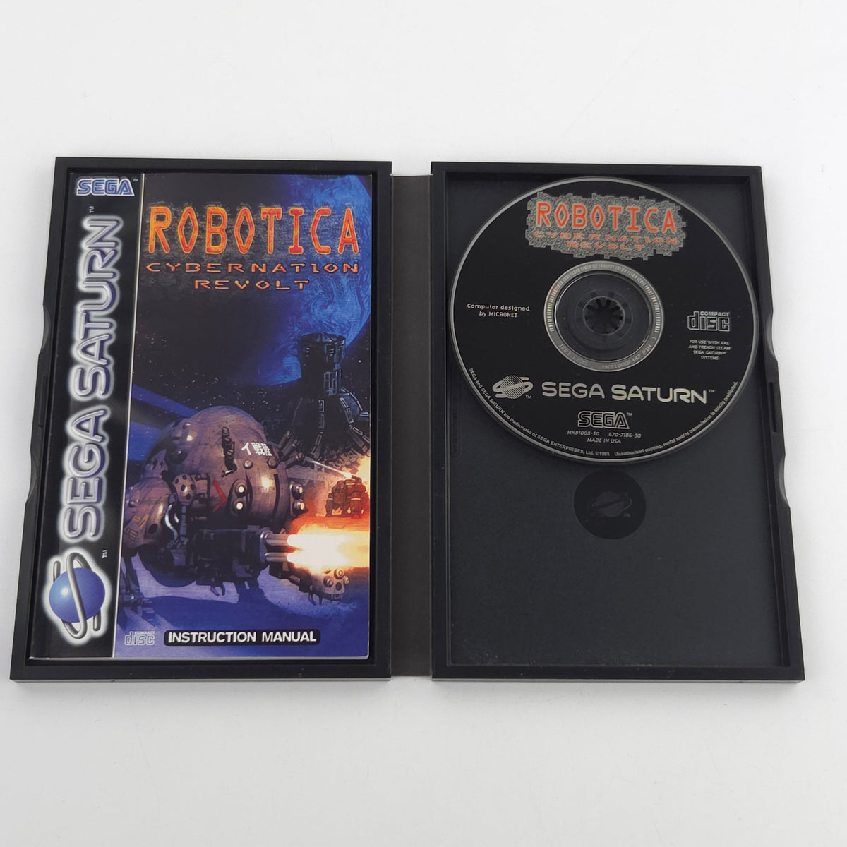 Sega Saturn Spiel Robotica Cybernation Revolt OVP PAL