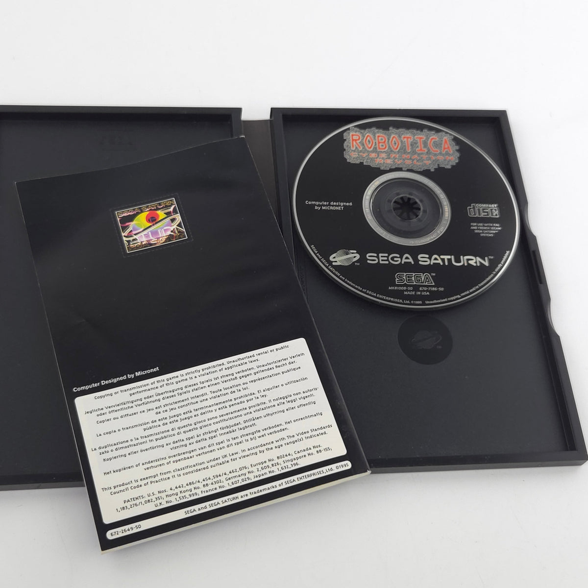 Sega Saturn Spiel Robotica Cybernation Revolt OVP PAL