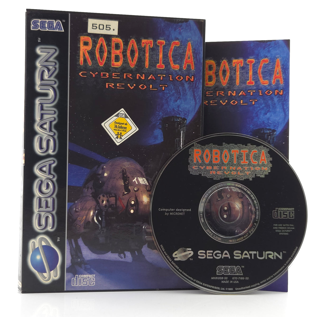 Sega Saturn Spiel Robotica Cybernation Revolt OVP PAL