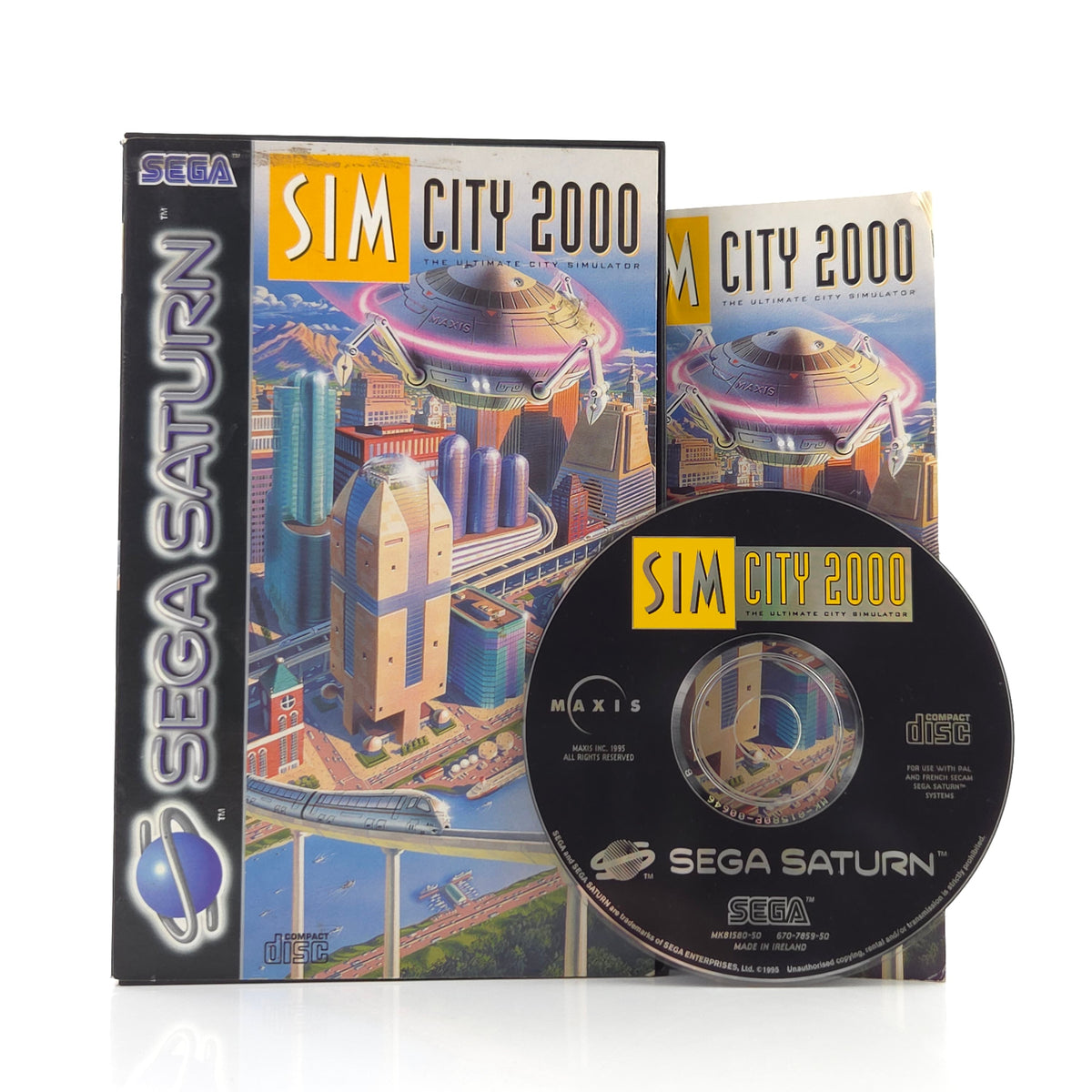 Sega Saturn Spiel Sim City 2000 OVP PAL