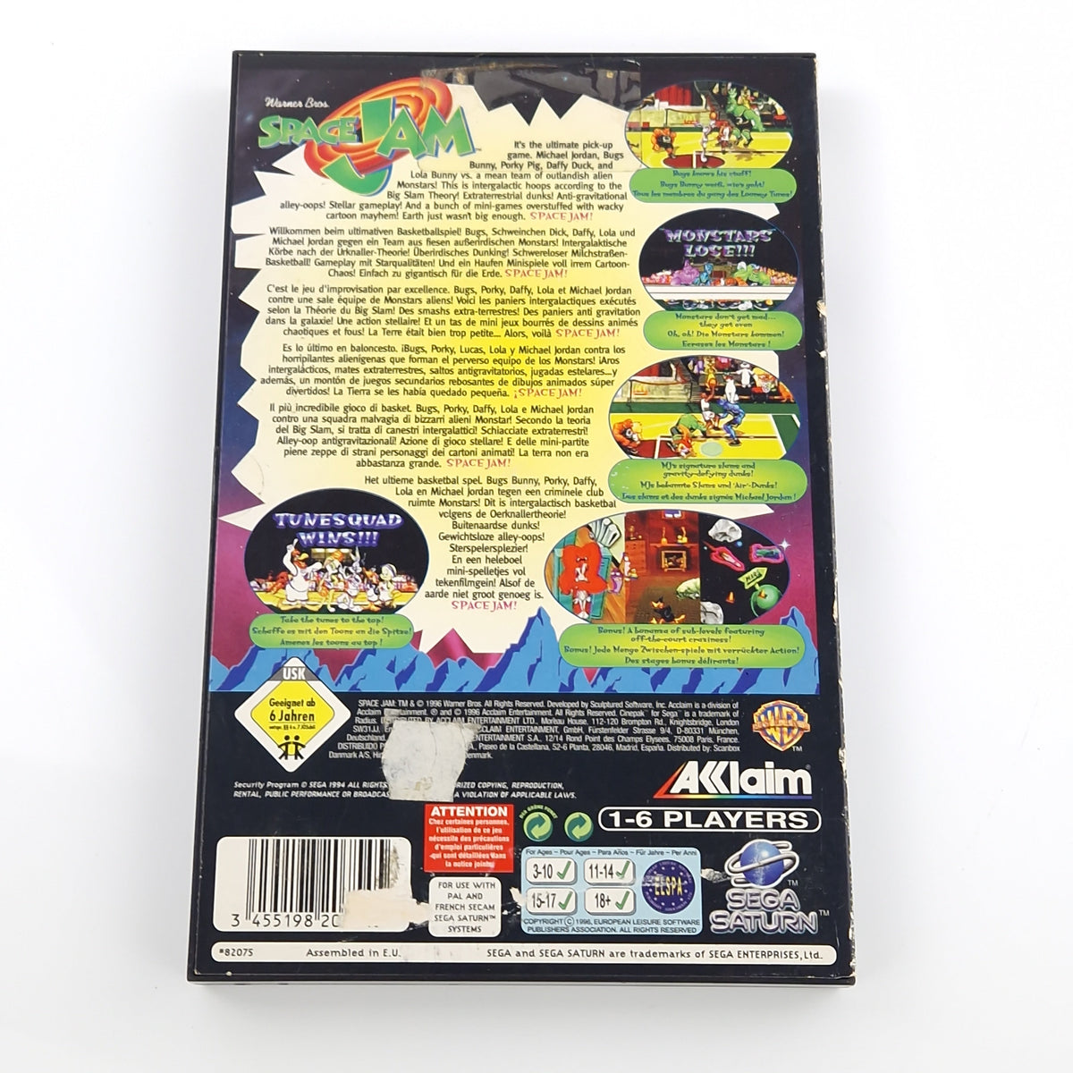 Sega Saturn Spiel – Space Jam OVP PAL Basketball