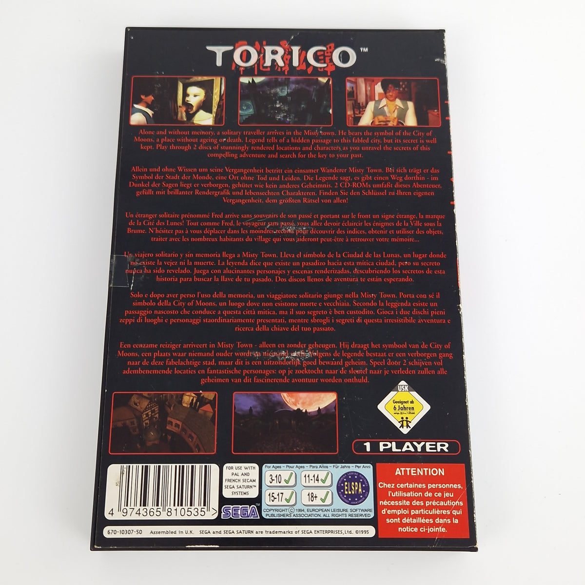 Sega Saturn Spiel – Torico CD ohne Anleitung OVP PAL