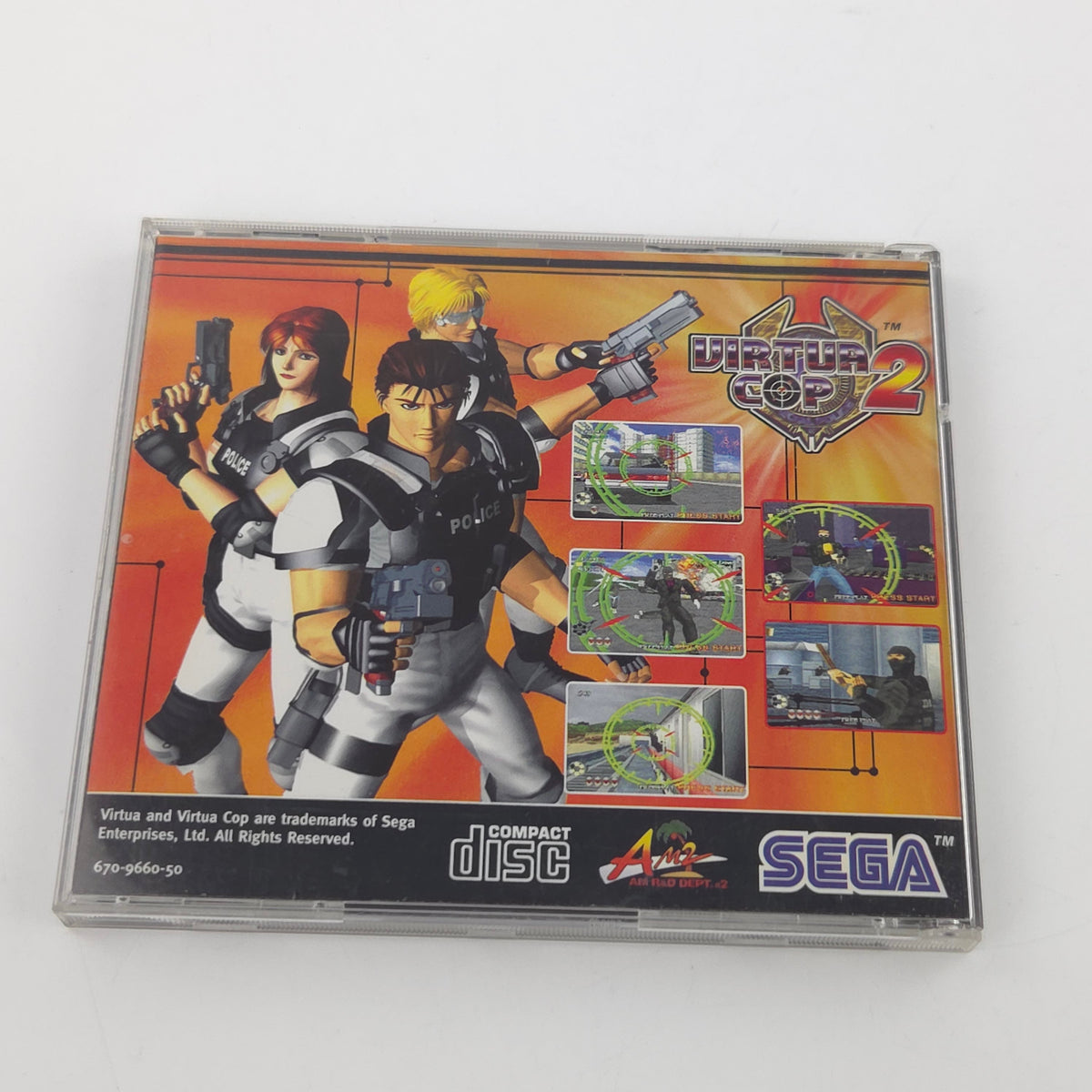 Sega Saturn Spiel Virtua Cop 2 CD Anleitung PAL EUR USK18