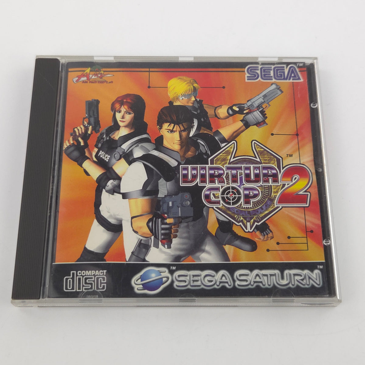Sega Saturn Spiel Virtua Cop 2 CD Anleitung PAL EUR USK18