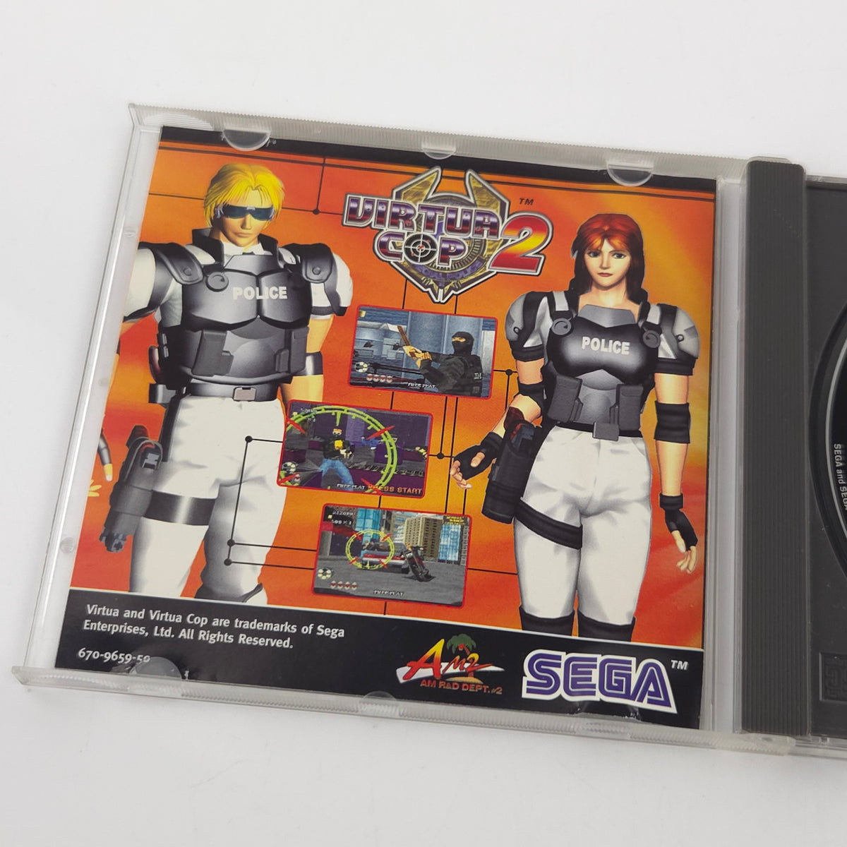 Sega Saturn Spiel Virtua Cop 2 CD Anleitung PAL EUR USK18