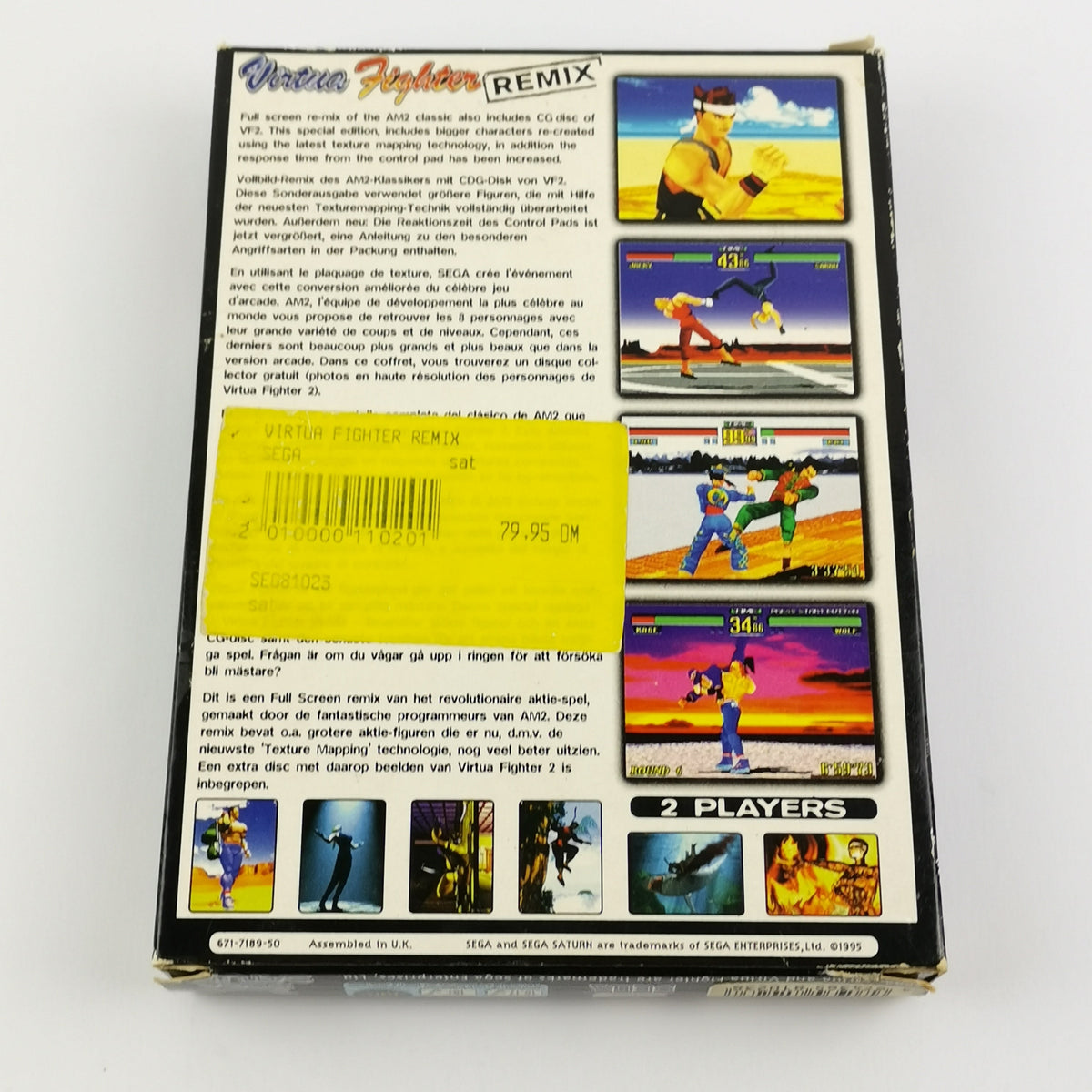 Sega Saturn Spiel – Virtua Fighter Remix OVP PAL
