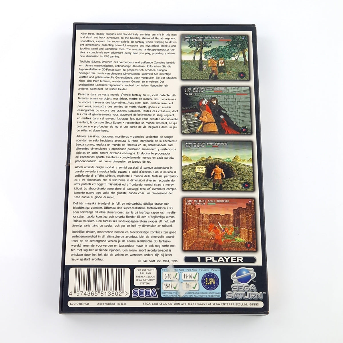 Sega Saturn Spiel – Virtual Hydlide OVP PAL