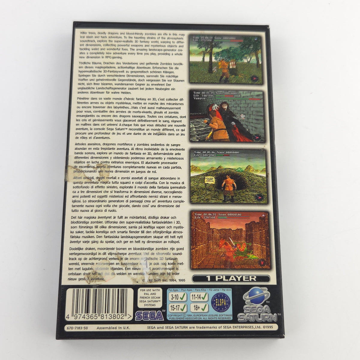 Sega Saturn Spiel Virtual Hydlide OVP PAL EUR CD ROM