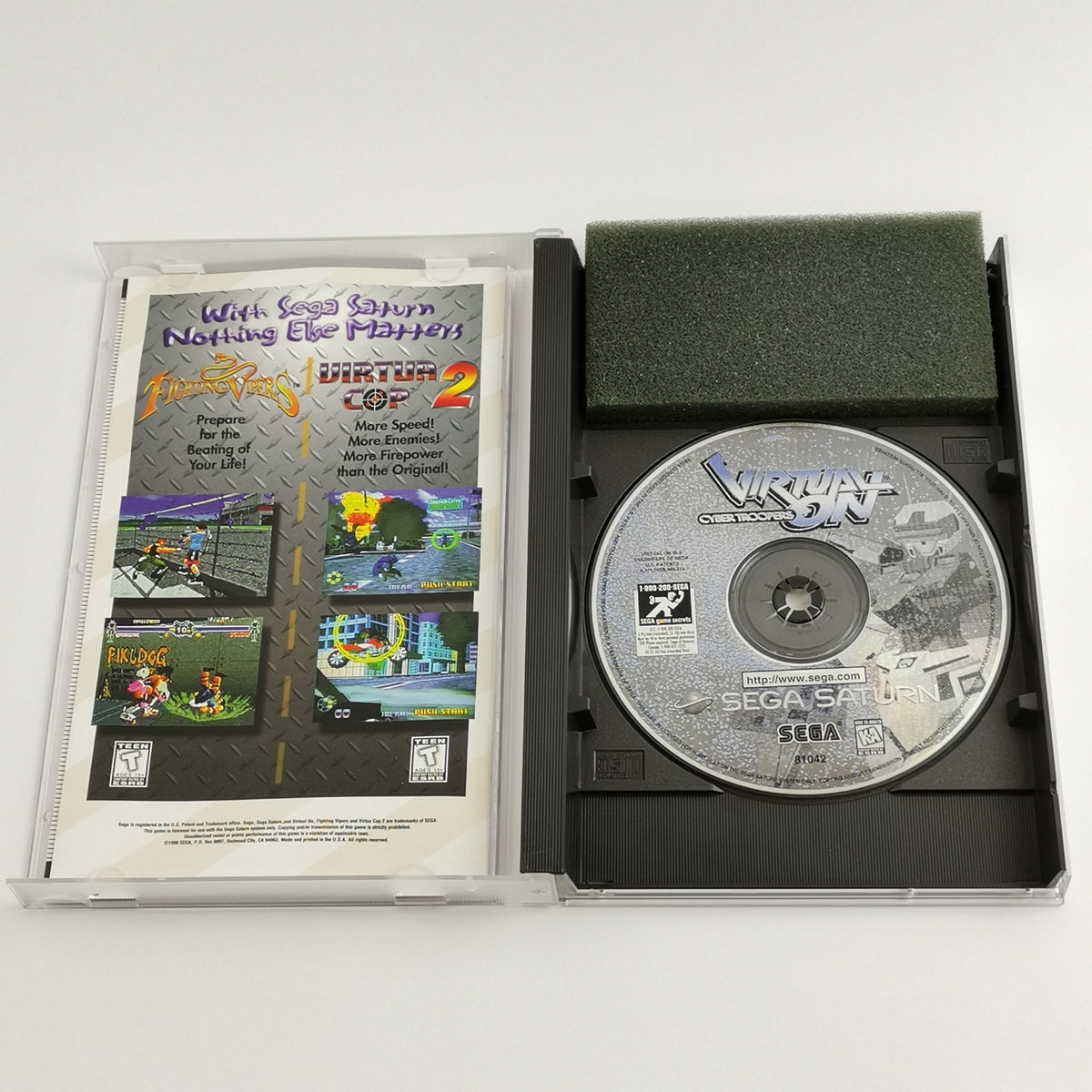 Sega Saturn Spiel – Virtual On Cyber Troopers (OVP USA)