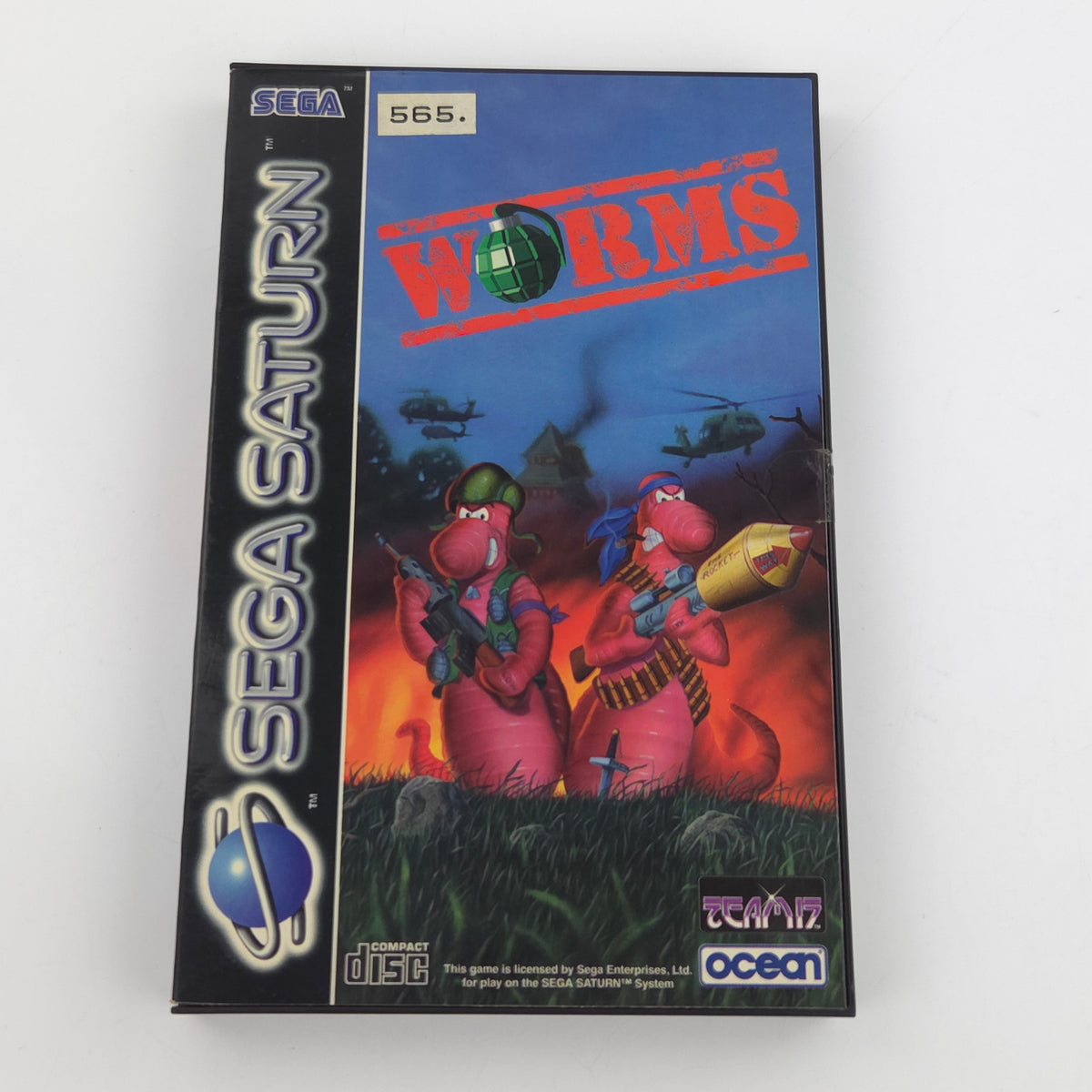 Sega Saturn Spiel Worms OVP Anleitung PAL EUR Ocean
