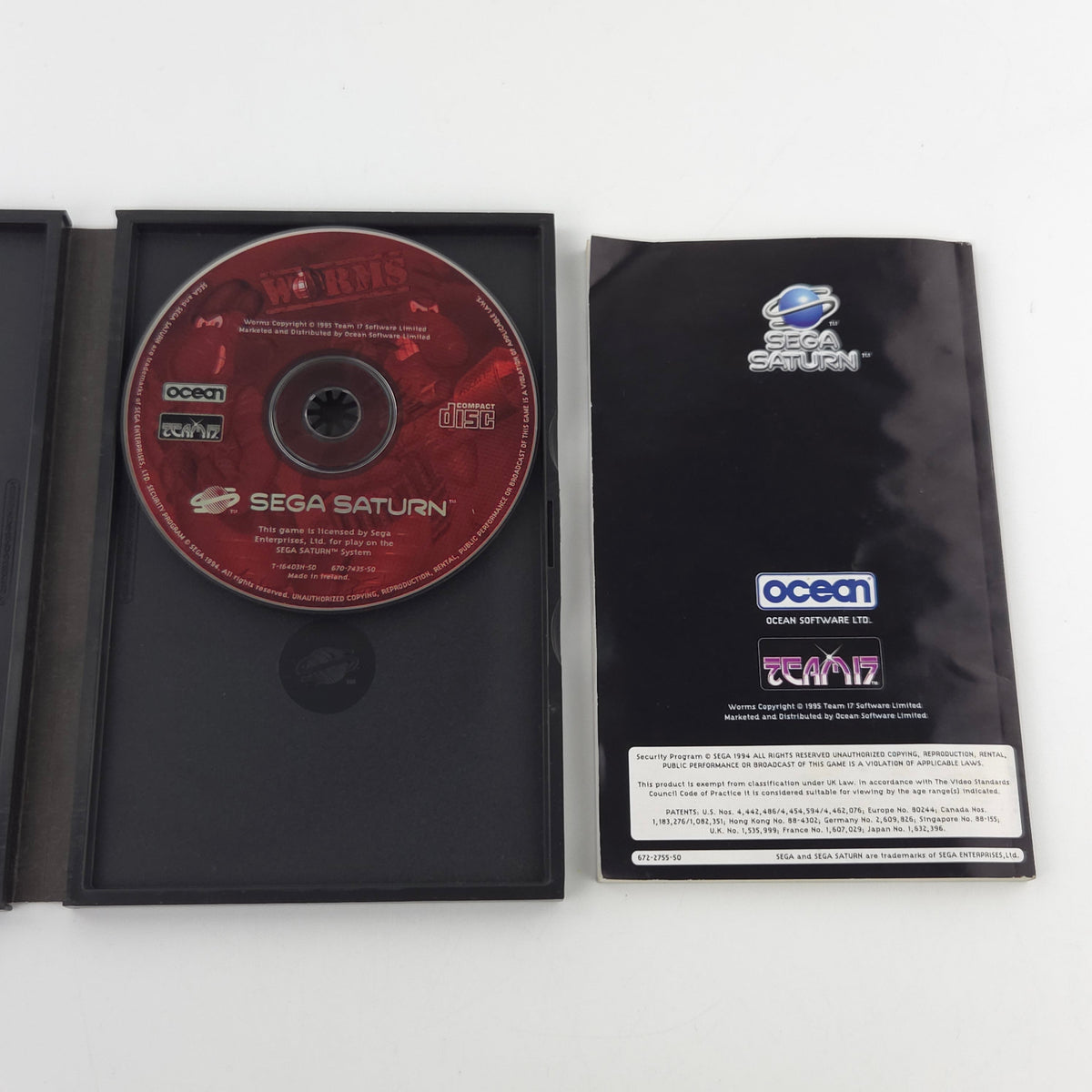 Sega Saturn Spiel Worms OVP Anleitung PAL EUR Ocean