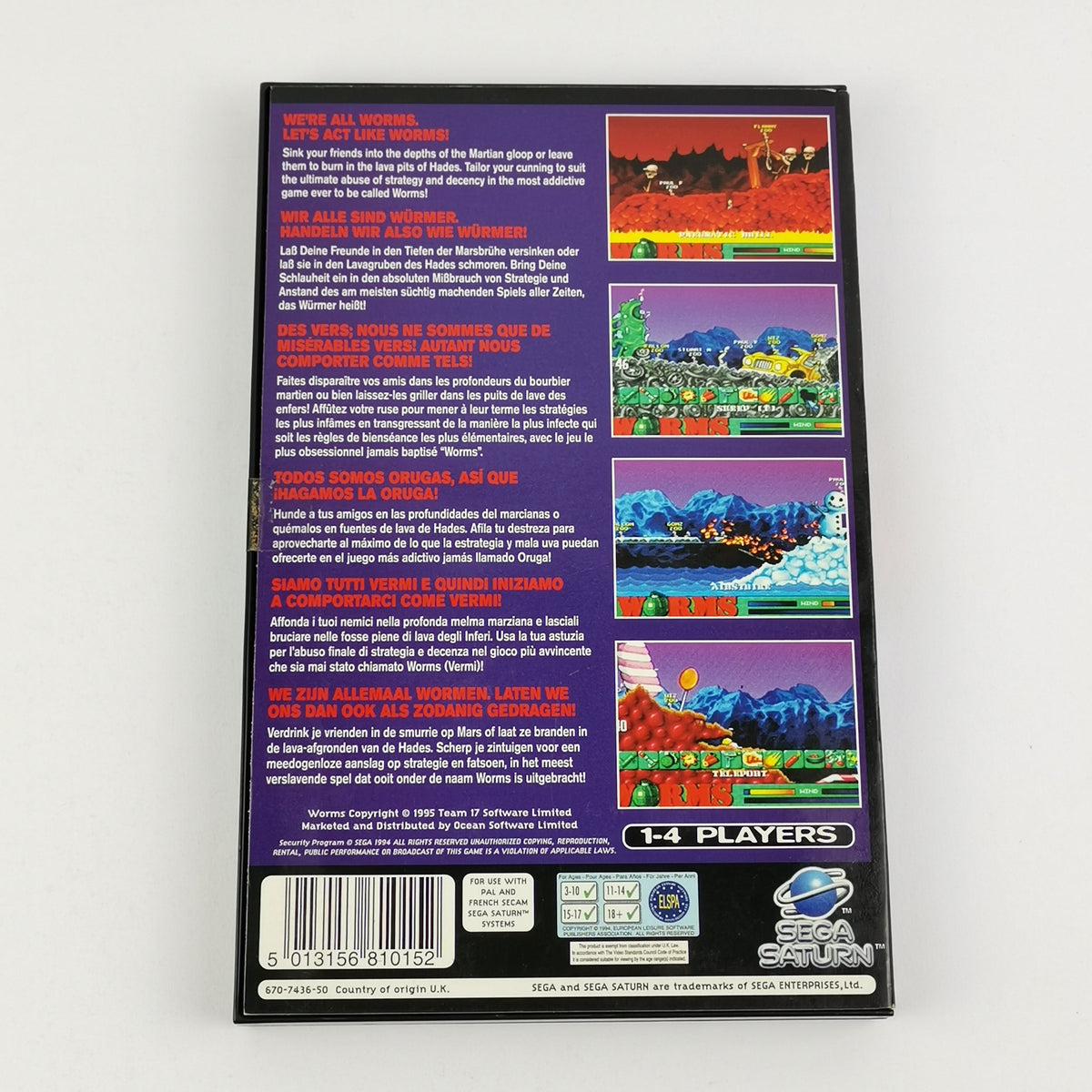 Sega Saturn Spiel: Worms - OVP & Anleitung PAL | SegaSaturn Disc [2]