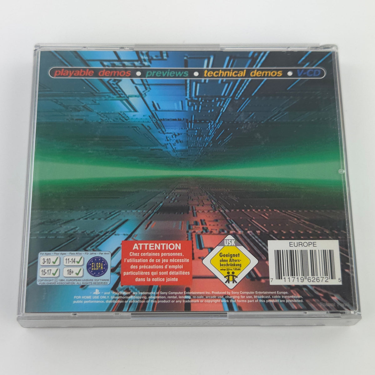 Playstation 1 Spiel Demo ONE PSX OVP PAL EUR Neuwertig