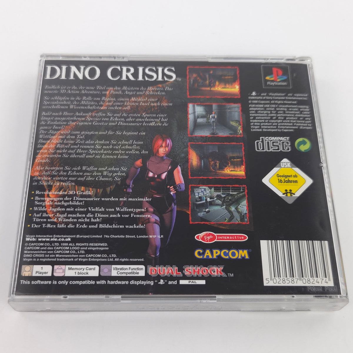 Sony Playstation Spiel Dino Crisis PS1 OVP PAL Capcom