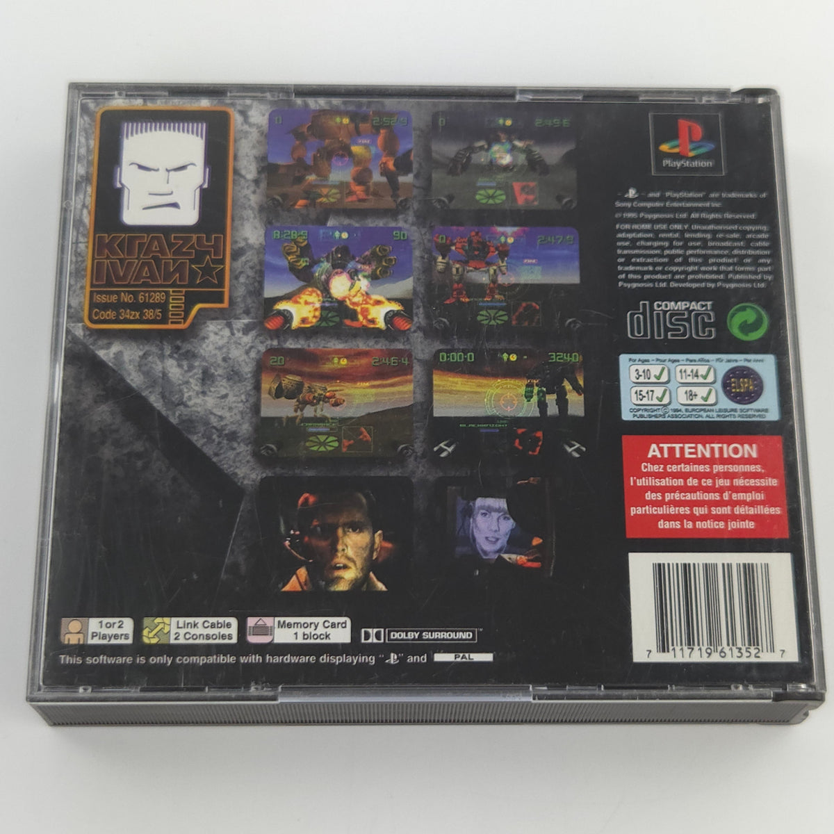 Playstation 1 Spiel Krazy Ivan PS1 OVP PAL Psygnosis