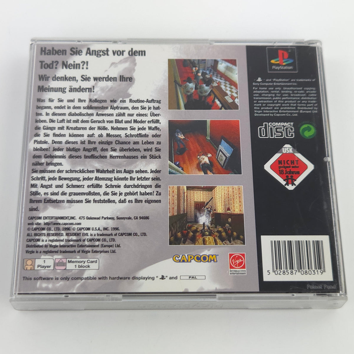 Playstation 1 Spiel Resident Evil PS1 OVP Capcom PAL EUR
