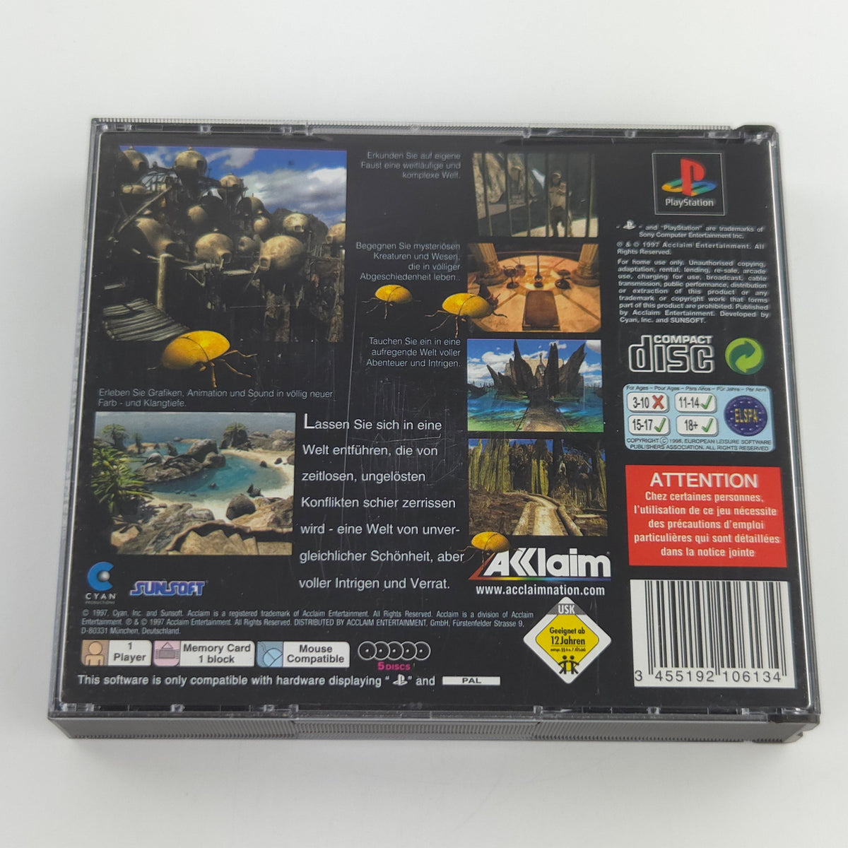 PS1 Spiel Riven the Sequel to Myst PAL DE OVP PSX