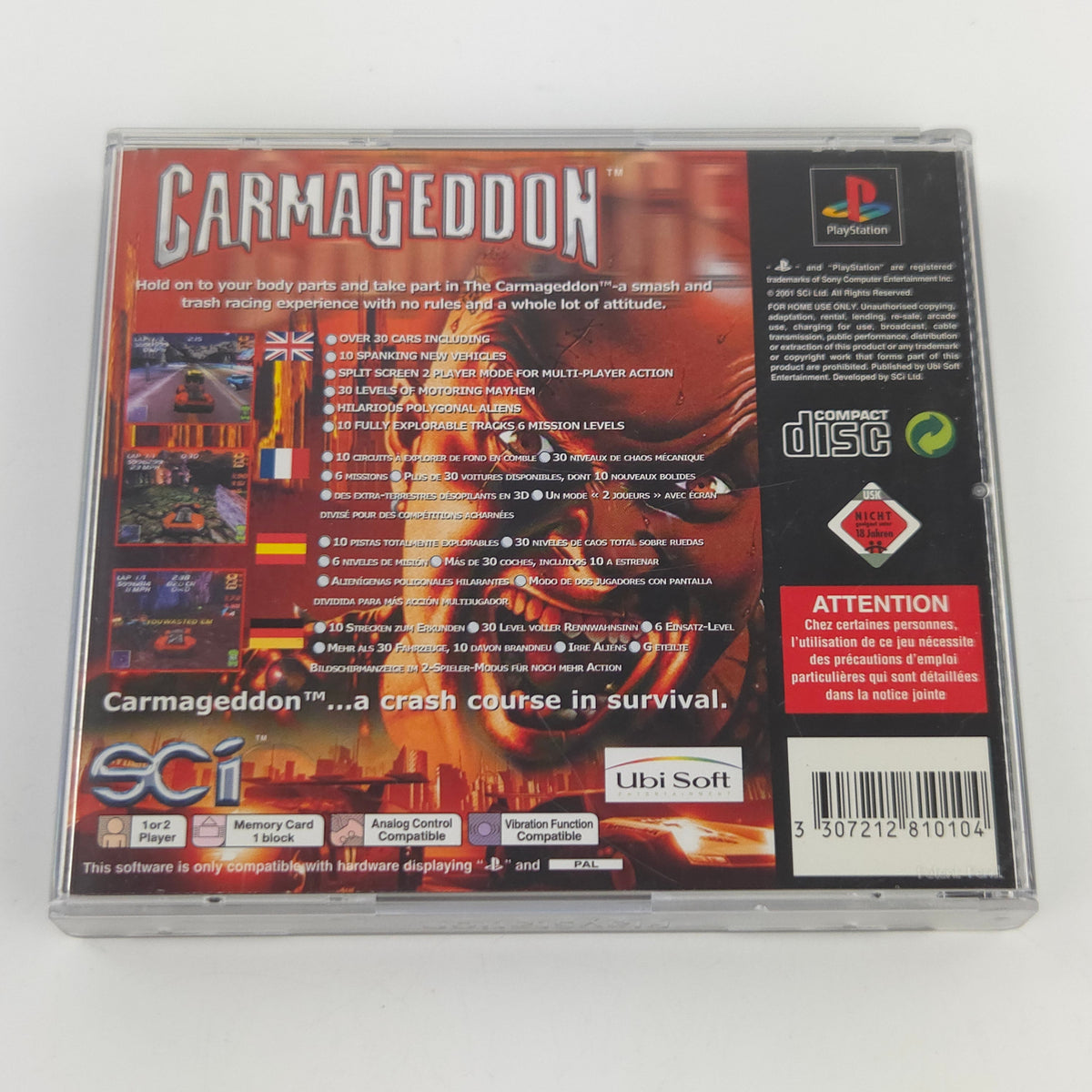 Sony Playstation 1 Spiel – Carmageddon PS1 OVP PAL EUR