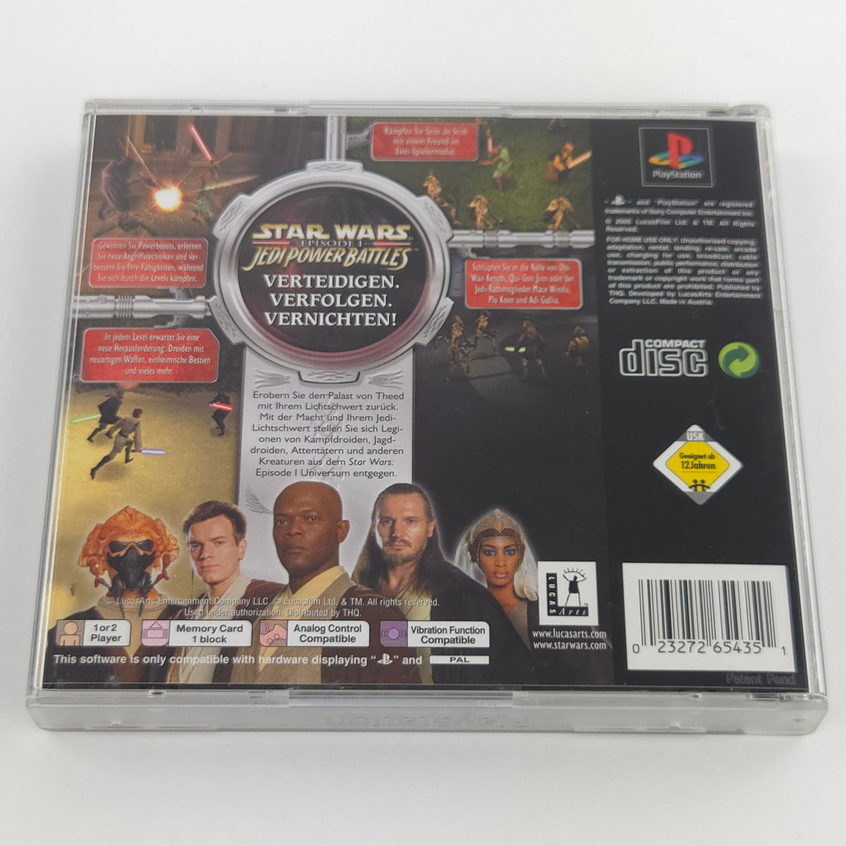 PS1 Spiel Star Wars Jedi Power Battles OVP PAL DE