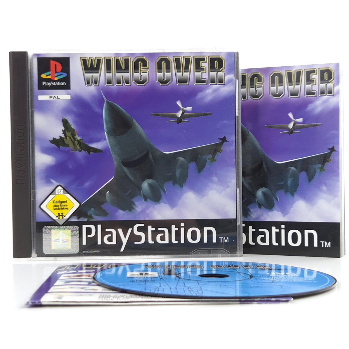 Sony Playstation Spiel Wing Over PS1 OVP Poster PAL EUR