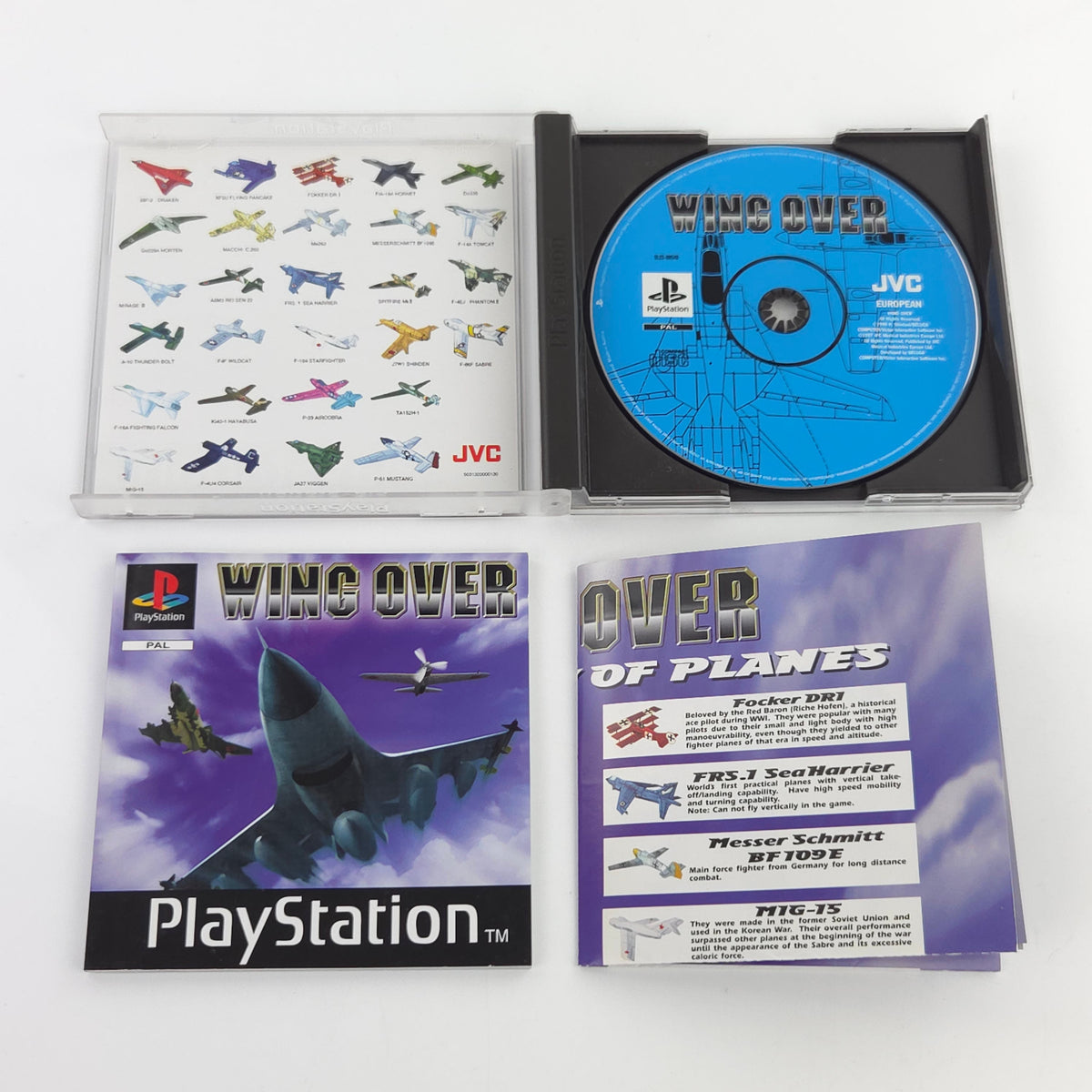Sony Playstation Spiel Wing Over PS1 OVP Poster PAL EUR