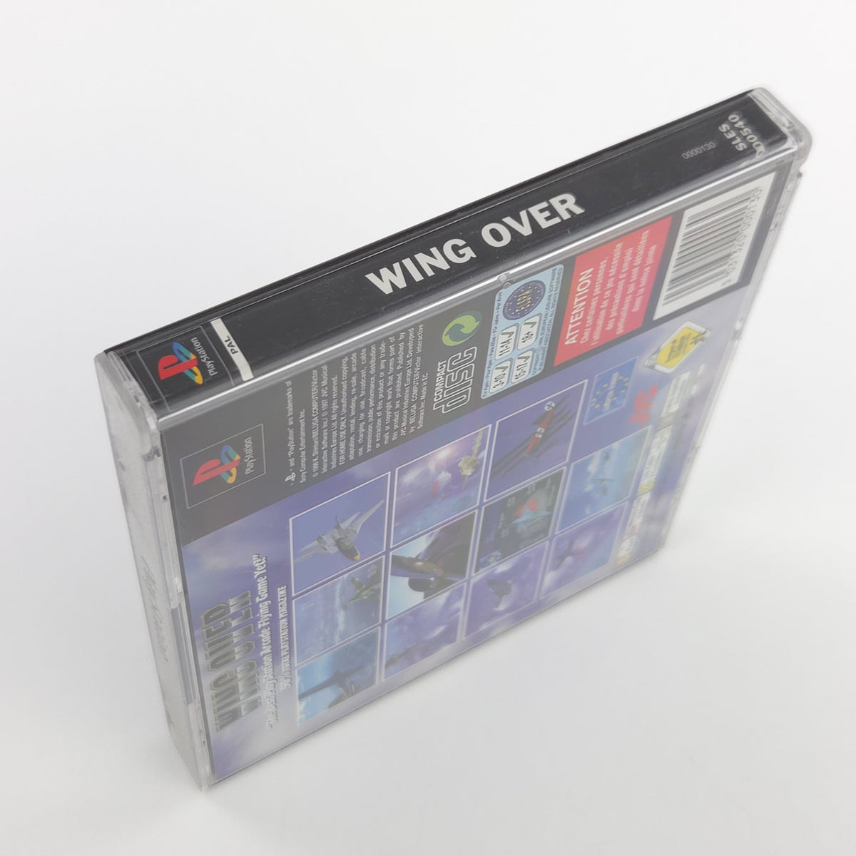 Sony Playstation Spiel Wing Over PS1 OVP Poster PAL EUR