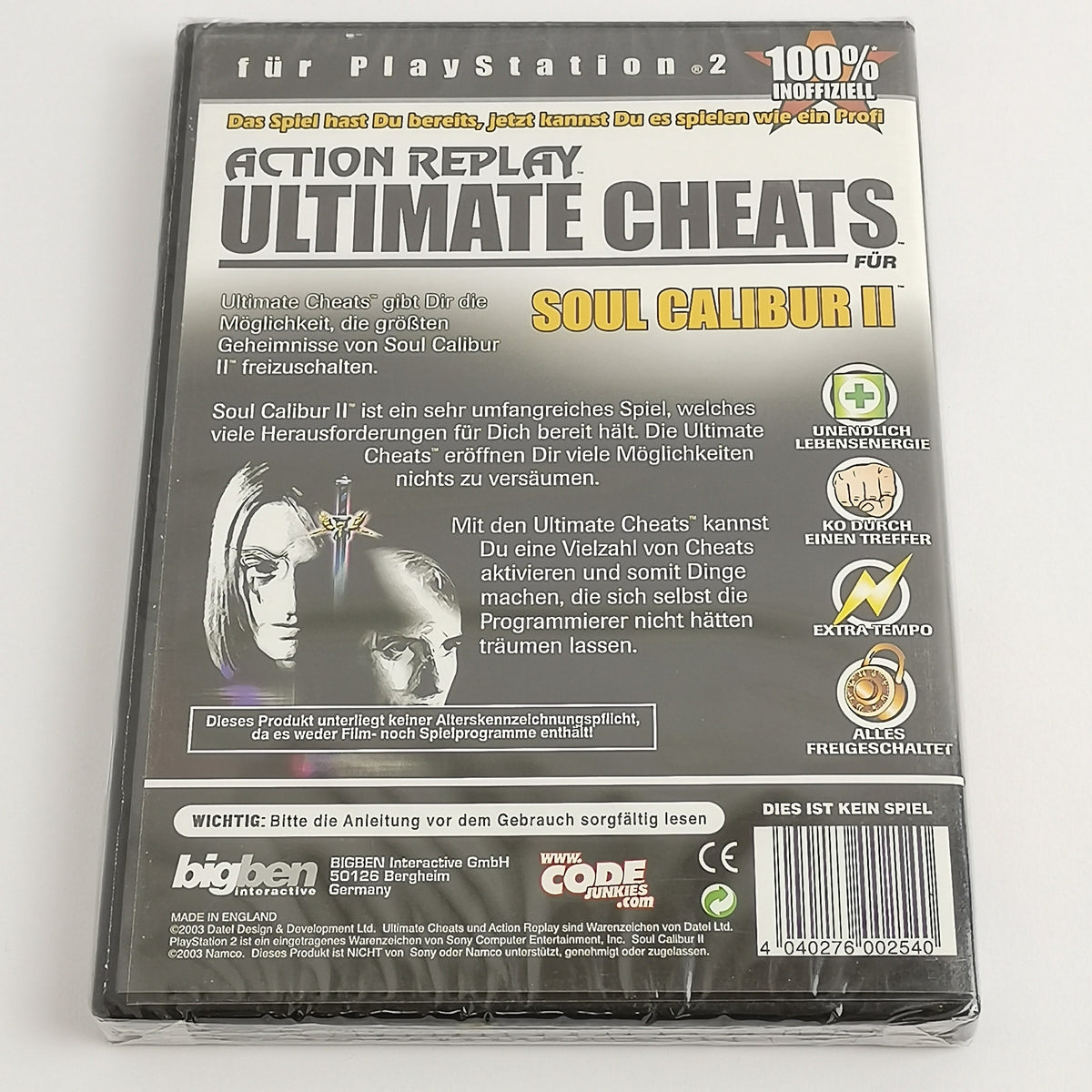 Playstation 2 – Action Replay Ultimate Cheats Soul Calibur II Neu