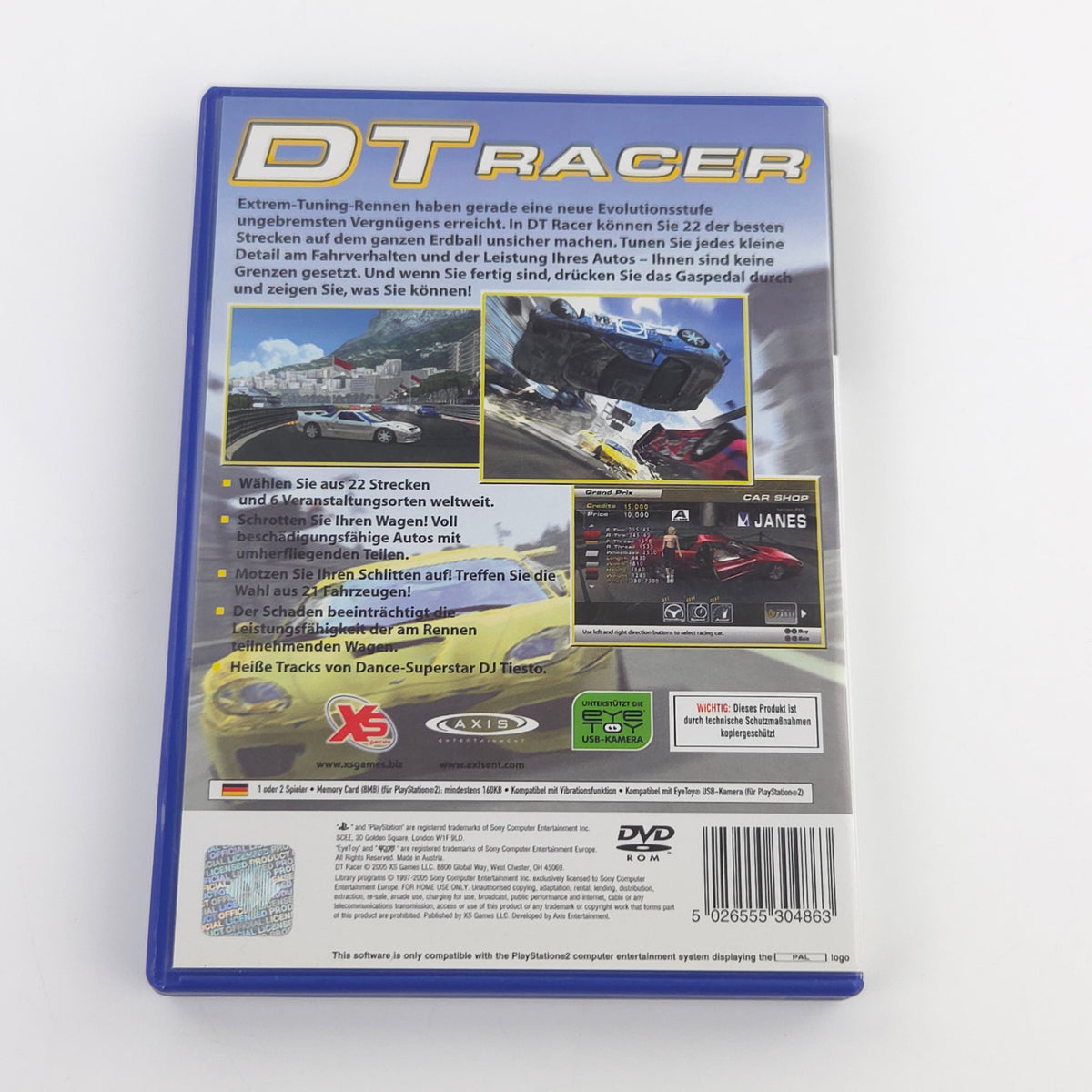 Playstation 2 Spiel – DT Racer (PS2 DE PAL OVP CIB)