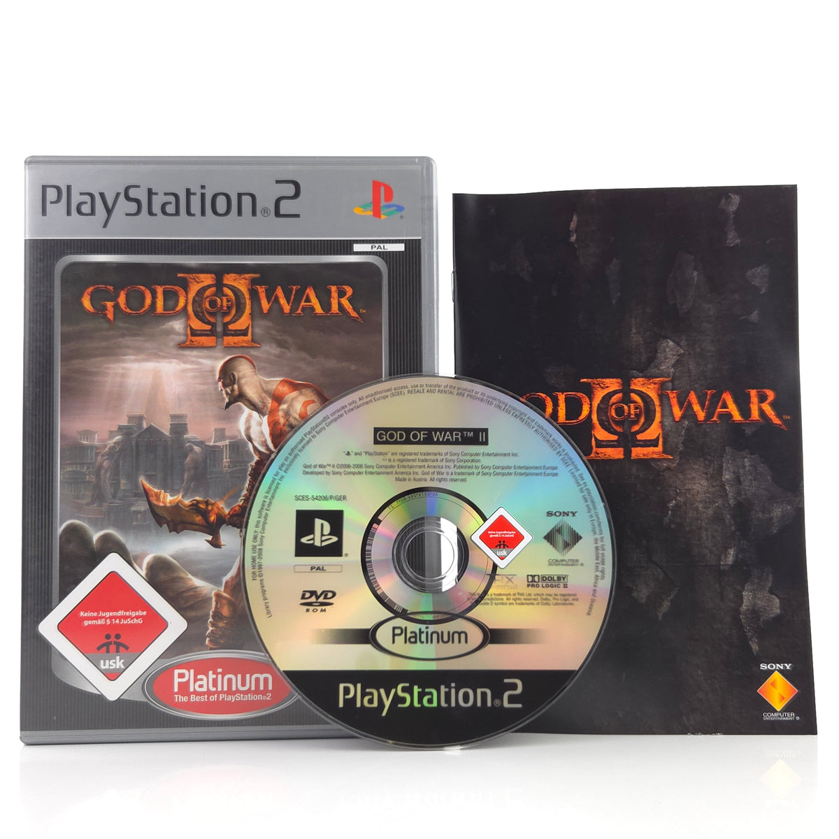 Playstation 2 Spiel God of War II Platinum OVP PAL USK18