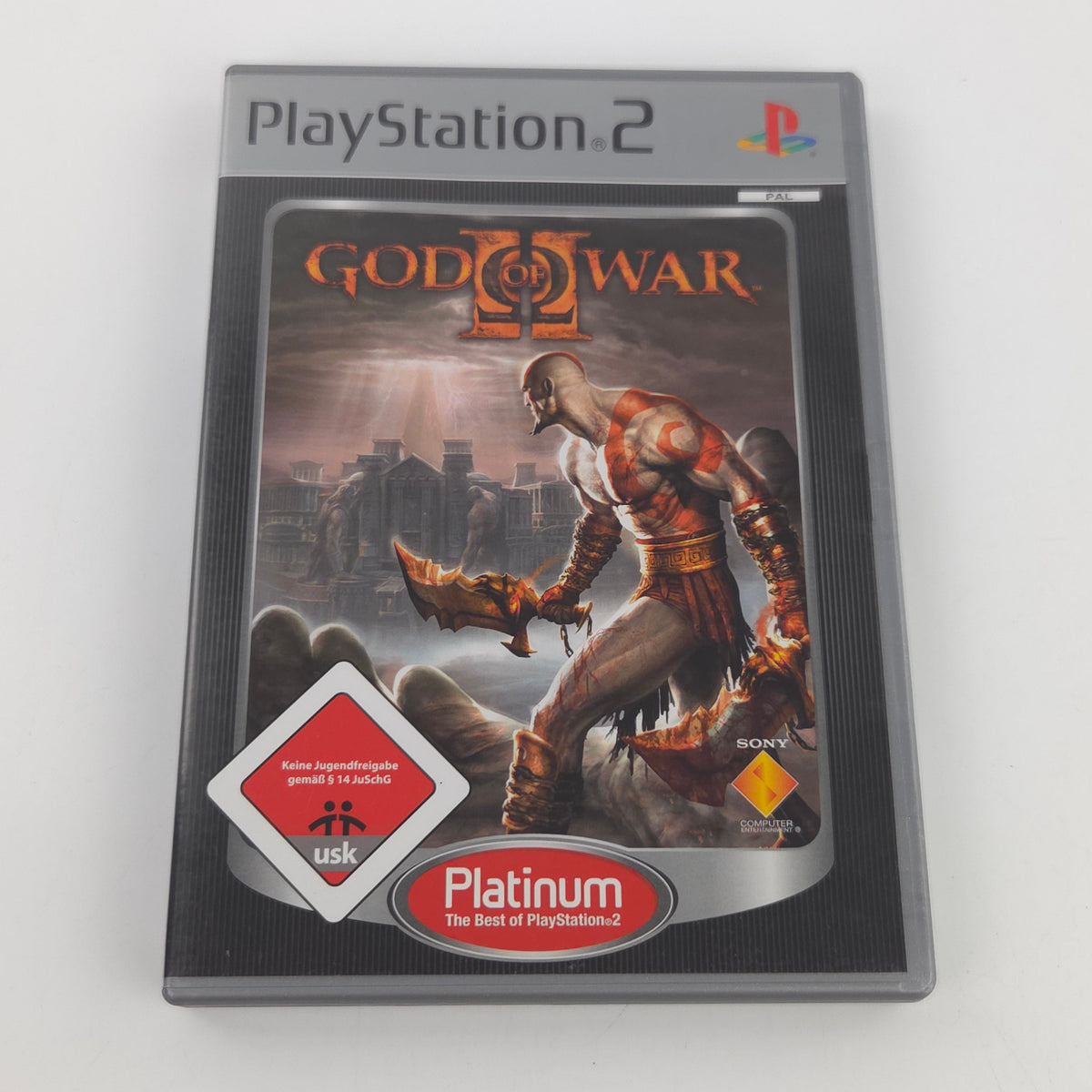 Playstation 2 Spiel God of War II Platinum OVP PAL USK18